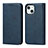 Handytasche Stand Schutzhülle Flip Leder Hülle D04T für Apple iPhone 14 Blau