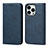 Handytasche Stand Schutzhülle Flip Leder Hülle D04T für Apple iPhone 14 Pro Max Blau