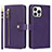 Handytasche Stand Schutzhülle Flip Leder Hülle D06T für Apple iPhone 13 Pro Max Violett