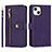 Handytasche Stand Schutzhülle Flip Leder Hülle D06T für Apple iPhone 13 Violett