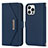 Handytasche Stand Schutzhülle Flip Leder Hülle D07T für Apple iPhone 13 Pro Blau