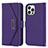 Handytasche Stand Schutzhülle Flip Leder Hülle D07T für Apple iPhone 13 Pro Max Violett