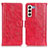 Handytasche Stand Schutzhülle Flip Leder Hülle D07Y für Samsung Galaxy S21 FE 5G Rot