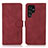 Handytasche Stand Schutzhülle Flip Leder Hülle D08Y für Samsung Galaxy S21 Ultra 5G Rot