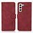 Handytasche Stand Schutzhülle Flip Leder Hülle D08Y für Samsung Galaxy S22 Plus 5G Rot