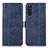 Handytasche Stand Schutzhülle Flip Leder Hülle D08Y für Sony Xperia 10 III SO-52B Blau