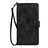 Handytasche Stand Schutzhülle Flip Leder Hülle D09T für Samsung Galaxy S21 5G Schwarz