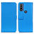 Handytasche Stand Schutzhülle Flip Leder Hülle D09Y für Motorola Moto G Pure Hellblau