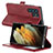 Handytasche Stand Schutzhülle Flip Leder Hülle D10T für Samsung Galaxy S21 Ultra 5G Rot