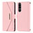 Handytasche Stand Schutzhülle Flip Leder Hülle DT1 für Sony Xperia 5 III SO-53B Rosa