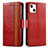 Handytasche Stand Schutzhülle Flip Leder Hülle F03 für Apple iPhone 13 Mini Rot