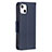 Handytasche Stand Schutzhülle Flip Leder Hülle für Apple iPhone 13 Blau