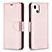 Handytasche Stand Schutzhülle Flip Leder Hülle für Apple iPhone 13 Rosegold