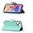 Handytasche Stand Schutzhülle Flip Leder Hülle für Apple iPhone 14 Cyan