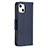 Handytasche Stand Schutzhülle Flip Leder Hülle für Apple iPhone 15 Blau