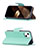 Handytasche Stand Schutzhülle Flip Leder Hülle für Apple iPhone 15 Cyan