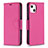 Handytasche Stand Schutzhülle Flip Leder Hülle für Apple iPhone 15 Pink