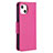 Handytasche Stand Schutzhülle Flip Leder Hülle für Apple iPhone 15 Pink