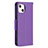 Handytasche Stand Schutzhülle Flip Leder Hülle für Apple iPhone 15 Violett