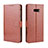 Handytasche Stand Schutzhülle Flip Leder Hülle für LG G8X ThinQ Braun