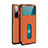 Handytasche Stand Schutzhülle Flip Leder Hülle für Vivo X50 5G Orange