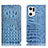 Handytasche Stand Schutzhülle Flip Leder Hülle H01P für Oppo Find X5 5G Hellblau