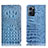 Handytasche Stand Schutzhülle Flip Leder Hülle H01P für Oppo Reno7 5G Hellblau