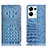 Handytasche Stand Schutzhülle Flip Leder Hülle H01P für Oppo Reno8 Pro 5G Hellblau