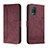 Handytasche Stand Schutzhülle Flip Leder Hülle H01X für Realme Q3 5G Rot