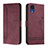 Handytasche Stand Schutzhülle Flip Leder Hülle H01X für Samsung Galaxy A03 Core Rot