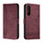 Handytasche Stand Schutzhülle Flip Leder Hülle H01X für Sony Xperia 1 II Rot