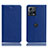 Handytasche Stand Schutzhülle Flip Leder Hülle H02P für Motorola Moto S30 Pro 5G Blau