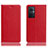 Handytasche Stand Schutzhülle Flip Leder Hülle H02P für Oppo F21 Pro 5G Rot