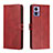 Handytasche Stand Schutzhülle Flip Leder Hülle H02X für Motorola Moto Edge 30 Lite 5G Rot