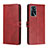 Handytasche Stand Schutzhülle Flip Leder Hülle H02X für Oppo A53s 5G Rot