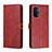 Handytasche Stand Schutzhülle Flip Leder Hülle H02X für Oppo A54 5G Rot
