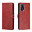 Handytasche Stand Schutzhülle Flip Leder Hülle H02X für Oppo A55 5G Rot
