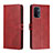 Handytasche Stand Schutzhülle Flip Leder Hülle H02X für Oppo A93 5G Rot