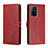 Handytasche Stand Schutzhülle Flip Leder Hülle H02X für Oppo A94 5G Rot