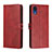 Handytasche Stand Schutzhülle Flip Leder Hülle H02X für Samsung Galaxy A03 Core Rot