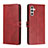 Handytasche Stand Schutzhülle Flip Leder Hülle H02X für Samsung Galaxy A04s Rot