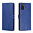 Handytasche Stand Schutzhülle Flip Leder Hülle H02X für Samsung Galaxy F02S SM-E025F Blau