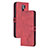 Handytasche Stand Schutzhülle Flip Leder Hülle H02X für Xiaomi Redmi 9 Prime India Rot