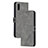 Handytasche Stand Schutzhülle Flip Leder Hülle H02X für Xiaomi Redmi 9A Grau