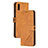 Handytasche Stand Schutzhülle Flip Leder Hülle H02X für Xiaomi Redmi 9A Hellbraun