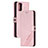 Handytasche Stand Schutzhülle Flip Leder Hülle H02X für Xiaomi Redmi K30S 5G Rosegold