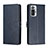 Handytasche Stand Schutzhülle Flip Leder Hülle H02X für Xiaomi Redmi Note 10 Pro 4G Blau