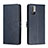 Handytasche Stand Schutzhülle Flip Leder Hülle H02X für Xiaomi Redmi Note 10T 5G Blau