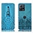 Handytasche Stand Schutzhülle Flip Leder Hülle H03P für Motorola Moto S30 Pro 5G Hellblau