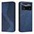 Handytasche Stand Schutzhülle Flip Leder Hülle H03X für Xiaomi Poco X4 Pro 5G Blau